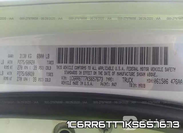 1C6RR6TT7KS657673 фото 10