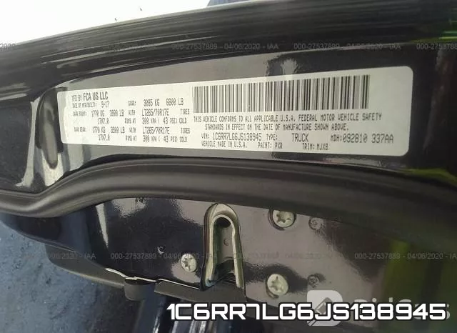 1C6RR7LG6JS138945 фото 10