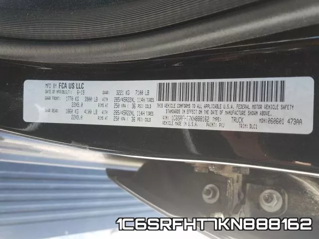 1C6SRFHT7KN888162 фото 2