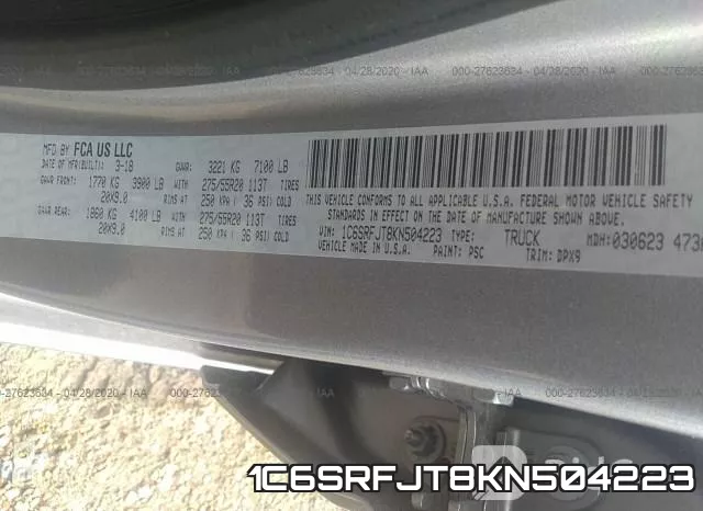 1C6SRFJT8KN504223 фото 10