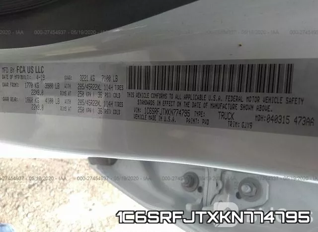 1C6SRFJTXKN774795 фото 10