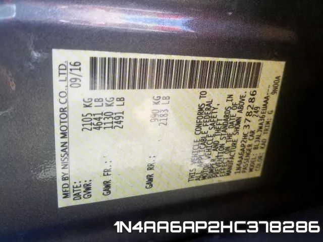 1N4AA6AP2HC378286 фото 2