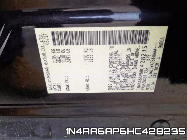1N4AA6AP6HC428235 фото 2