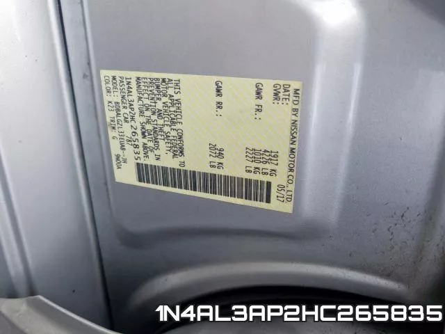 1N4AL3AP2HC265835 фото 2