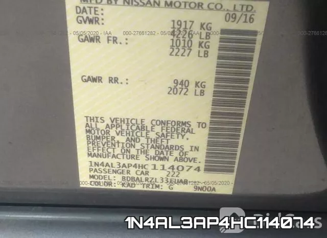 1N4AL3AP4HC114074 фото 10