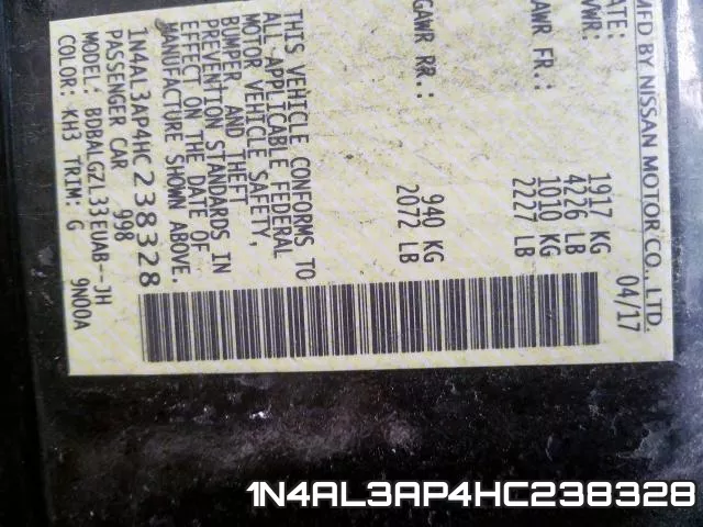 1N4AL3AP4HC238328 фото 2