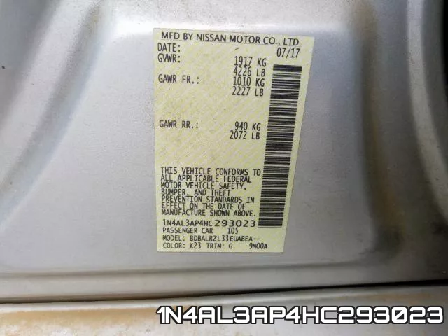 1N4AL3AP4HC293023 фото 2