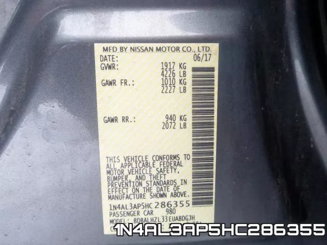 1N4AL3AP5HC286355 фото 2
