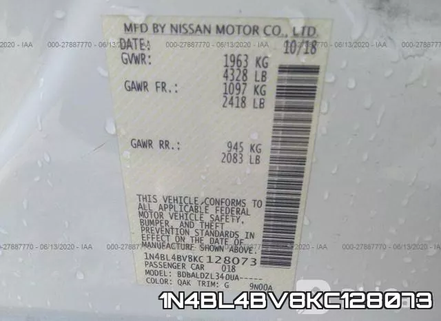 1N4BL4BV8KC128073 фото 10