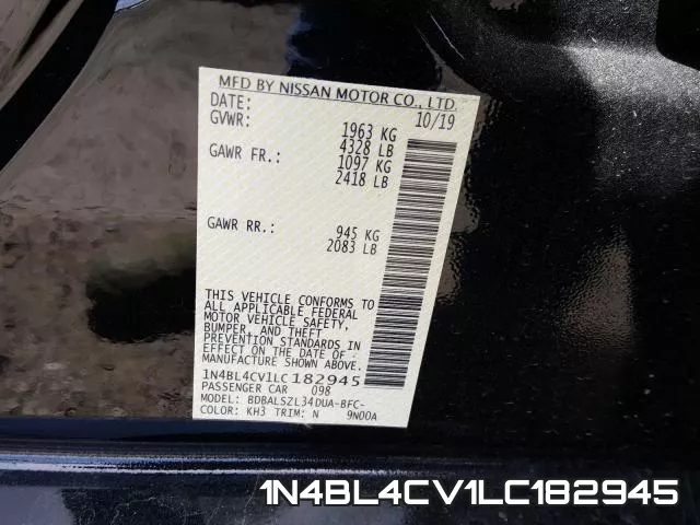 1N4BL4CV1LC182945 фото 2