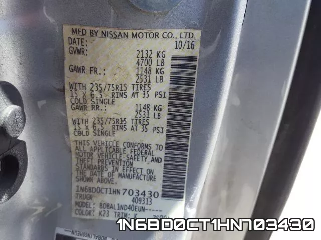 1N6BD0CT1HN703430 фото 2