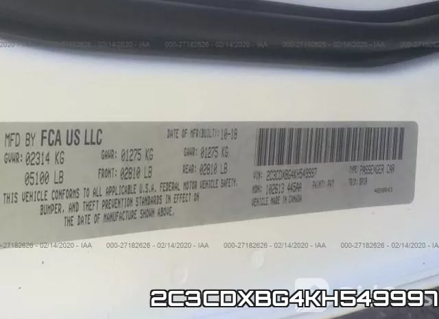 2C3CDXBG4KH549997 фото 10