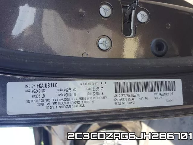 2C3CDZAG6JH286701 фото 2
