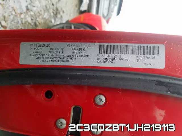 2C3CDZBT1JH219113 фото 2