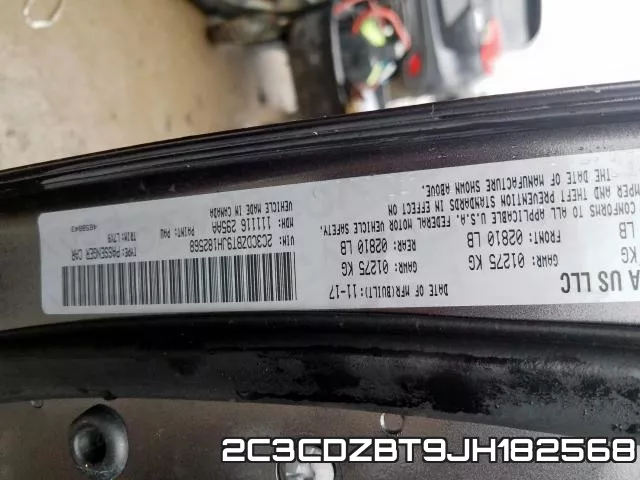2C3CDZBT9JH182568 фото 2