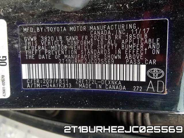 2T1BURHE2JC025569 фото 2