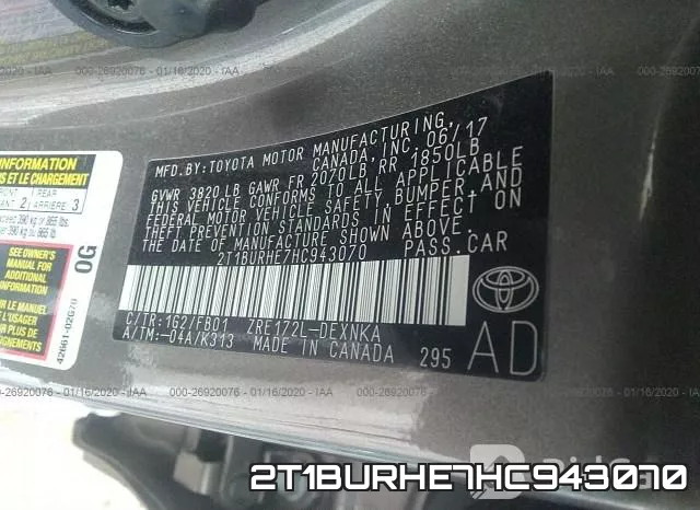 2T1BURHE7HC943070 фото 10