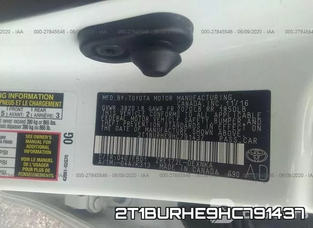 2T1BURHE9HC791437 фото 10