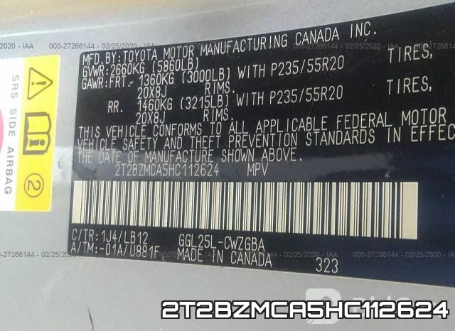 2T2BZMCA5HC112624 фото 10