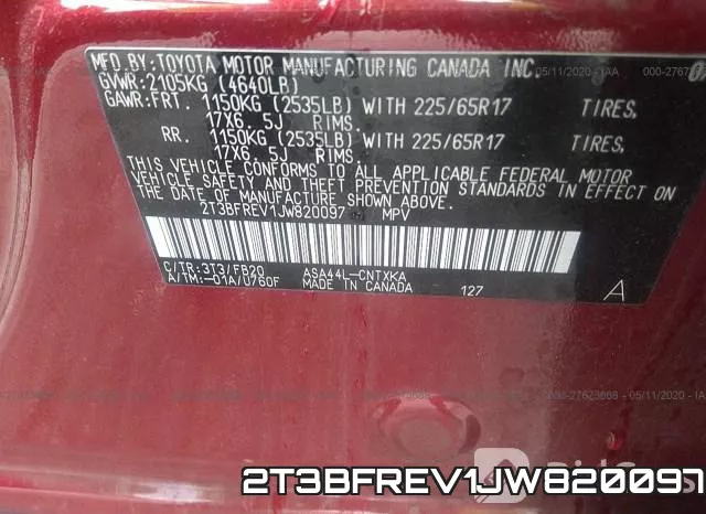 2T3BFREV1JW820097 фото 10