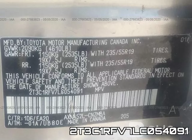 2T3C1RFV7LC054091 фото 10