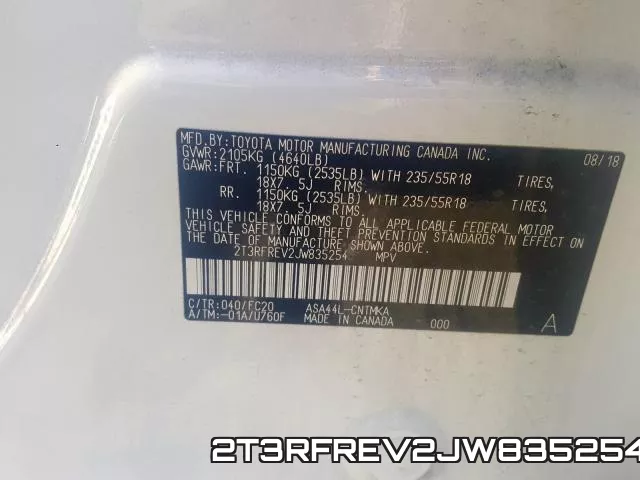 2T3RFREV2JW835254 фото 2
