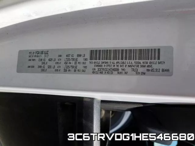 3C6TRVDG1HE546680 фото 2