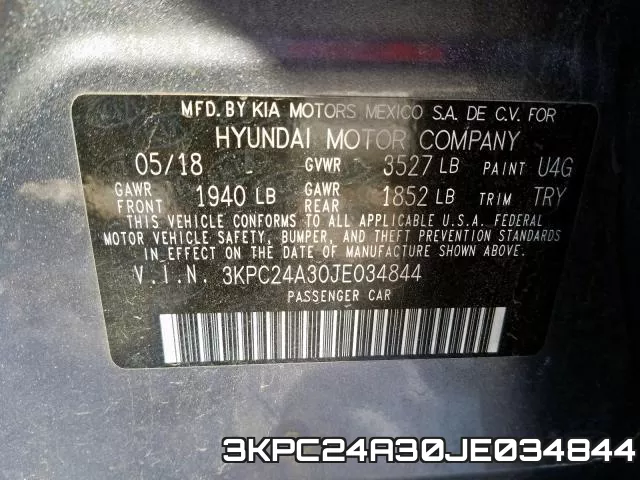3KPC24A30JE034844 фото 2