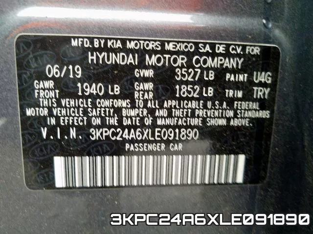 3KPC24A6XLE091890 фото 2