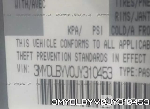 3MYDLBYV0JY310453 фото 10