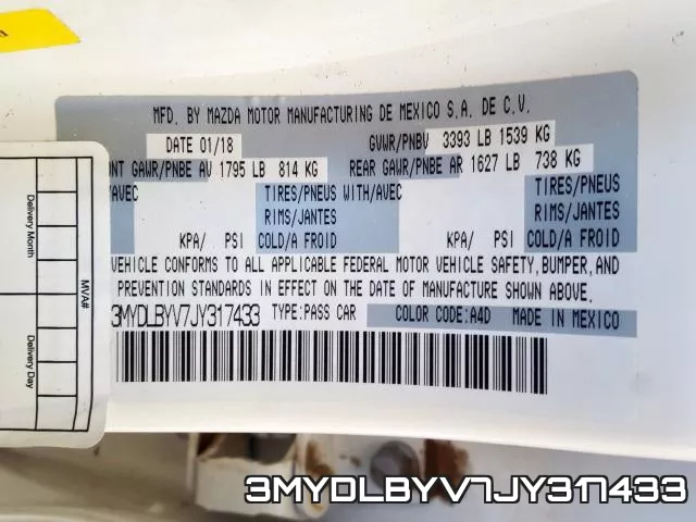 3MYDLBYV7JY317433 фото 2