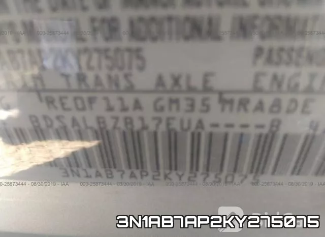 3N1AB7AP2KY275075 фото 10