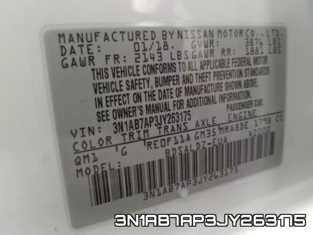 3N1AB7AP3JY263175 фото 2
