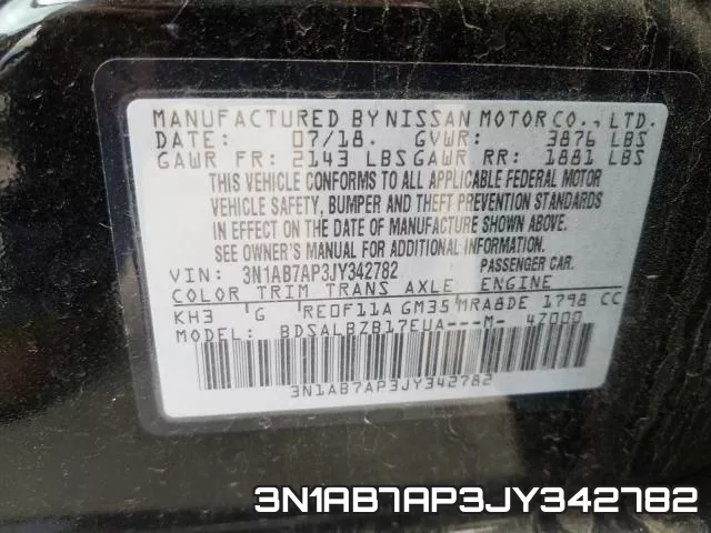 3N1AB7AP3JY342782 фото 2
