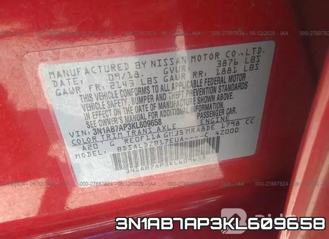 3N1AB7AP3KL609658 фото 10