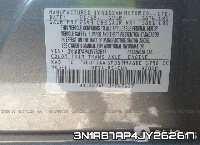 3N1AB7AP4JY262617 фото 10