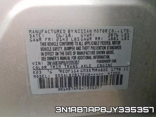 3N1AB7AP8JY335357 фото 2