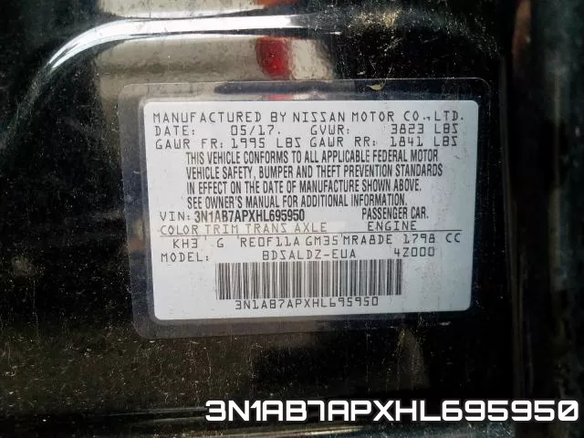 3N1AB7APXHL695950 фото 2