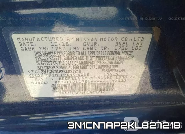 3N1CN7AP2KL827218 фото 10