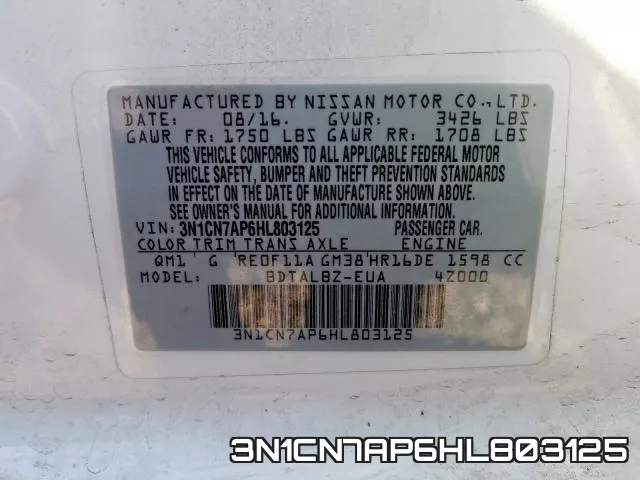 3N1CN7AP6HL803125 фото 2