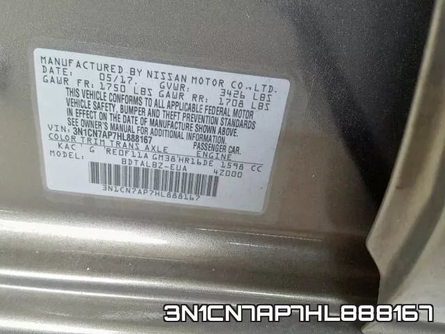 3N1CN7AP7HL888167 фото 2