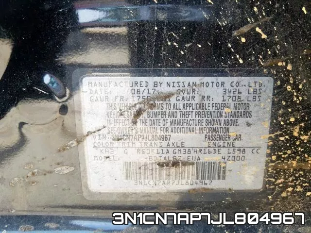 3N1CN7AP7JL804967 фото 2