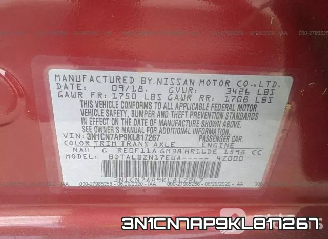 3N1CN7AP9KL817267 фото 10