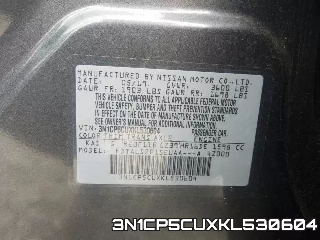 3N1CP5CUXKL530604 фото 2