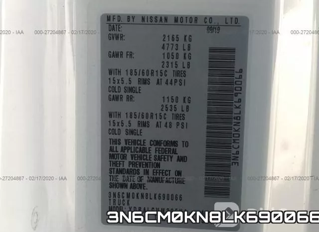 3N6CM0KN8LK690066 фото 10