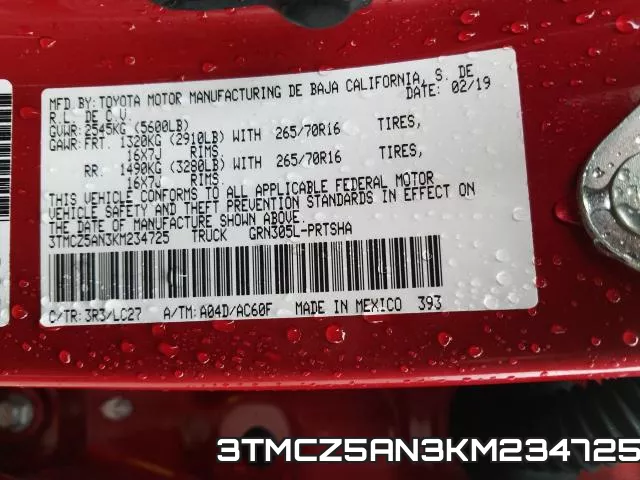 3TMCZ5AN3KM234725 фото 2