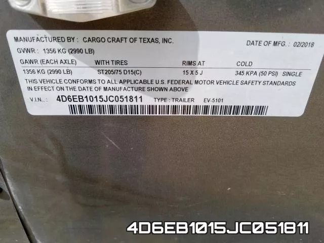 4D6EB1015JC051811 фото 2