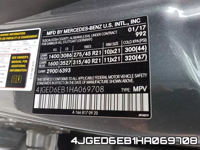 4JGED6EB1HA069708 фото 2