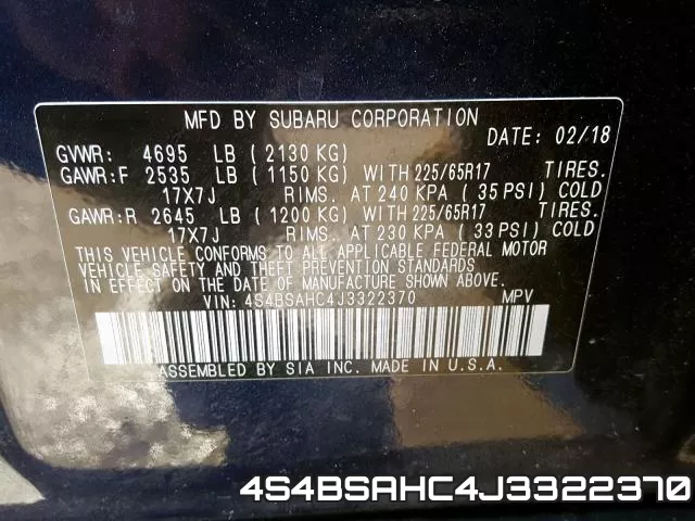 4S4BSAHC4J3322370 фото 2