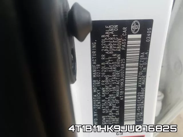 4T1B11HK9JU076825 фото 2